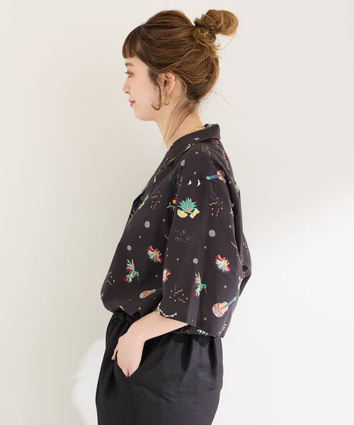 B.C STOCK(ベーセーストック)の「CRH/アロハシャツ(MEXICO)(シャツ/ブラウス・メンズ・ホワイト×ホワイト/ブラック・LARGE/MEDIUM)」の8枚目の写真