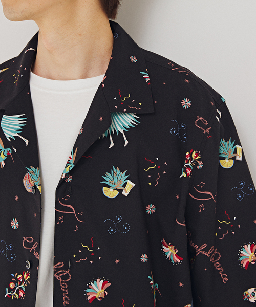 B.C STOCK(ベーセーストック)の「CRH/アロハシャツ(MEXICO)(シャツ/ブラウス・メンズ・ホワイト×ホワイト/ブラック・LARGE/MEDIUM)」の4枚目の写真