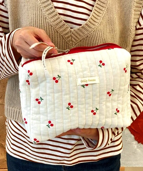 値下☆【未使用】ちりめん等＊和ポーチセット♡ セール】【urge select】チェリー デザイン マルチポーチ（ポーチ