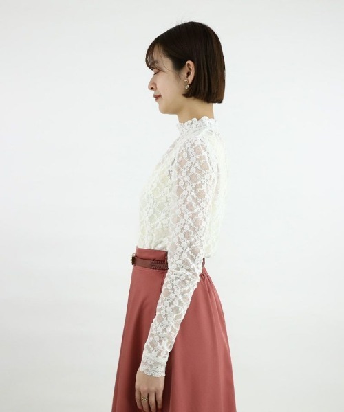 F i.n.t（フィント）の「フラワーチェックレースシアートップス/F&A/fint（Tシャツ/カットソー・レディース・ミント/オフホワイト・FREE）」の13枚目の写真