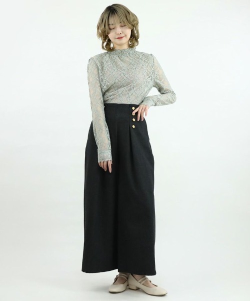 F i.n.t（フィント）の「フラワーチェックレースシアートップス/F&A/fint（Tシャツ/カットソー・レディース・ミント/オフホワイト・FREE）」の16枚目の写真