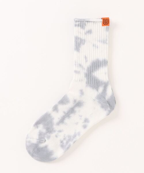 UNIVERSAL PRODUCTS(ユニバーサルプロダクツ)の「UNIVERSAL OVERALL/クルーソックスむら染リブクルー LU-003-401(ソックス/靴下・レディース・パープル/グレー/レモンイエロー/ミント/オレンジ/その他/イエロー/ブラック・MEDIUM/SMALL)」の3枚目の写真