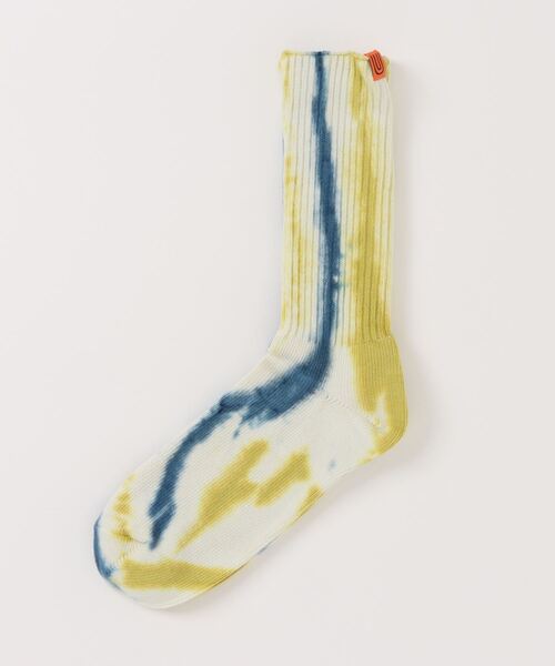 UNIVERSAL PRODUCTS(ユニバーサルプロダクツ)の「UNIVERSAL OVERALL/クルーソックスむら染リブクルー LU-003-401(ソックス/靴下・レディース・パープル/グレー/レモンイエロー/ミント/オレンジ/その他/イエロー/ブラック・MEDIUM/SMALL)」の5枚目の写真