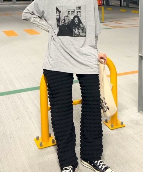 ISOOK(アイスー)の「ポップコーンイージーパンツ(chiica select) / ぽこぽこパンツ ワイドパンツ ポップコーンパンツ(その他パンツ・レディース・アイボリー/ブラック・FREE)」の8枚目の写真