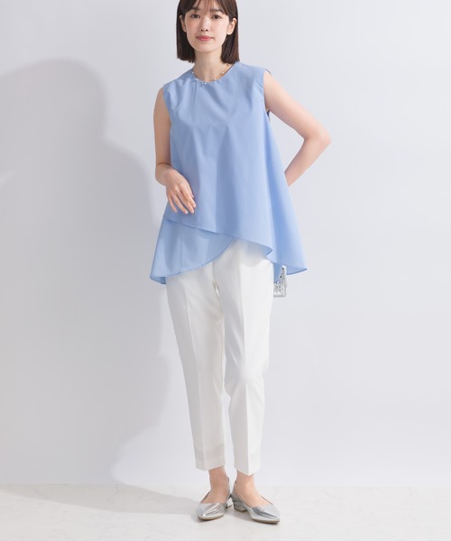 PICCIN（ピッチン）の「ノースリーブフレアブラウス（シャツ/ブラウス・レディース・ブラック/オフホワイト/サックスブルー・M）」の22枚目の写真