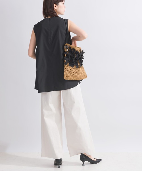 PICCIN（ピッチン）の「ノースリーブフレアブラウス（シャツ/ブラウス・レディース・ブラック/オフホワイト/サックスブルー・M）」の16枚目の写真