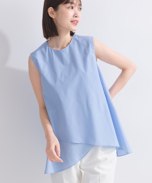 PICCIN（ピッチン）の「ノースリーブフレアブラウス（シャツ/ブラウス・レディース・ブラック/オフホワイト/サックスブルー・M）」の18枚目の写真