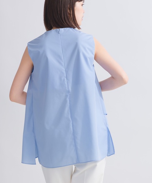 PICCIN（ピッチン）の「ノースリーブフレアブラウス（シャツ/ブラウス・レディース・ブラック/オフホワイト/サックスブルー・M）」の20枚目の写真