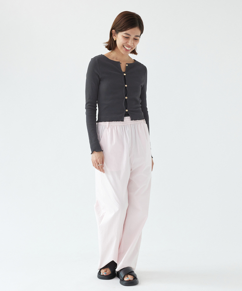 【美品】メゾン ラビッシュ/IENA リブロングスリーブカーディガン 美品】メゾン ラビッシュ/IENA リブロングスリーブカーディガン