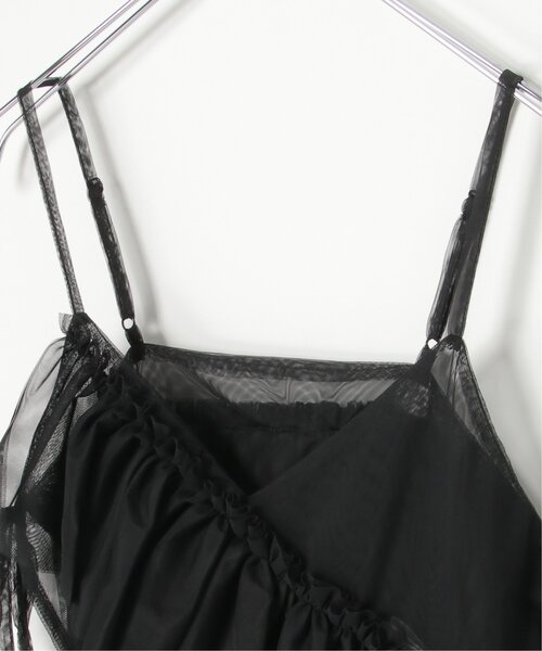 notch.（ノッチ）の「チュールアシメフリルビスチェ（キャミソール・レディース・ブラック/オフホワイト/グレー・M）」の8枚目の写真