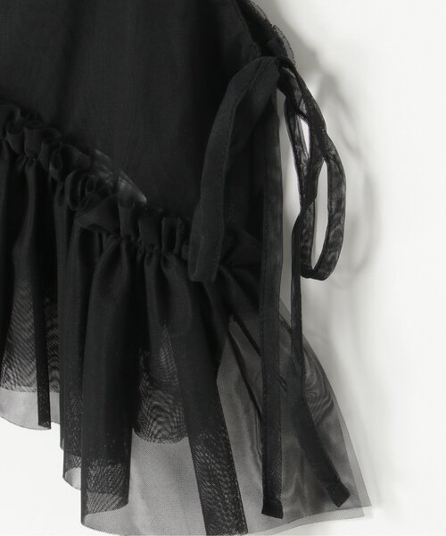 notch.（ノッチ）の「チュールアシメフリルビスチェ（キャミソール・レディース・ブラック/オフホワイト/グレー・M）」の11枚目の写真