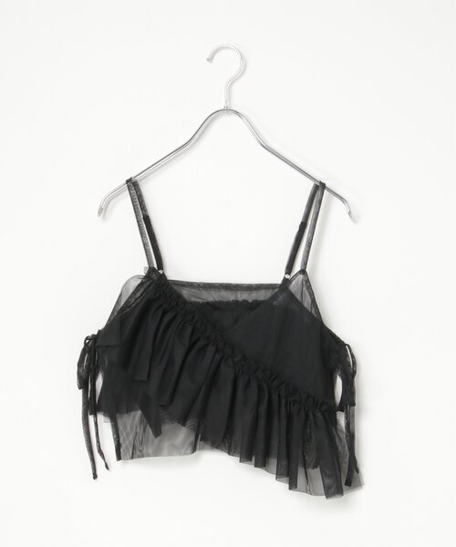 notch.（ノッチ）の「チュールアシメフリルビスチェ（キャミソール・レディース・ブラック/オフホワイト/グレー・M）」の21枚目の写真