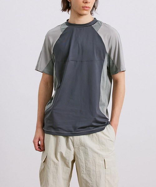 aimoha(アイモハ)の「aimoha outdoor ユニセックス バイカラー 速乾Tシャツ (SS)(Tシャツ/カットソー・レディース・ダークグレー・SMALL/MEDIUM/LARGE)」の1枚目の写真