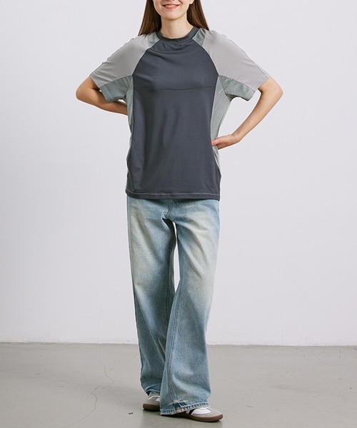 aimoha(アイモハ)の「aimoha outdoor ユニセックス バイカラー 速乾Tシャツ (SS)(Tシャツ/カットソー・レディース・ダークグレー・SMALL/MEDIUM/LARGE)」の18枚目の写真