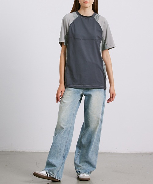 aimoha(アイモハ)の「aimoha outdoor ユニセックス バイカラー 速乾Tシャツ (SS)(Tシャツ/カットソー・レディース・ダークグレー・SMALL/MEDIUM/LARGE)」の20枚目の写真