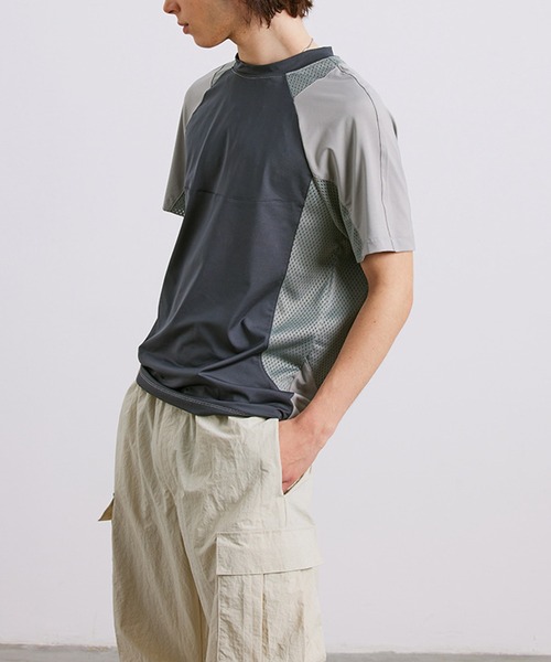 aimoha(アイモハ)の「aimoha outdoor ユニセックス バイカラー 速乾Tシャツ (SS)(Tシャツ/カットソー・レディース・ダークグレー・SMALL/MEDIUM/LARGE)」の12枚目の写真