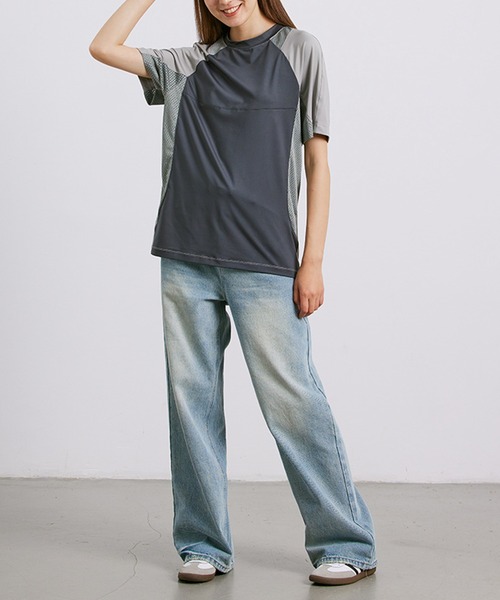 aimoha(アイモハ)の「aimoha outdoor ユニセックス バイカラー 速乾Tシャツ (SS)(Tシャツ/カットソー・レディース・ダークグレー・SMALL/MEDIUM/LARGE)」の16枚目の写真