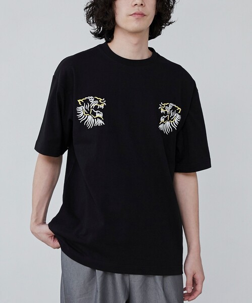 coen(コーエン)の「刺繍ハッポウプリントTシャツ(Tシャツ/カットソー・メンズ・ブラック/ネイビー/その他1/その他2・M/L/XL)」の1枚目の写真