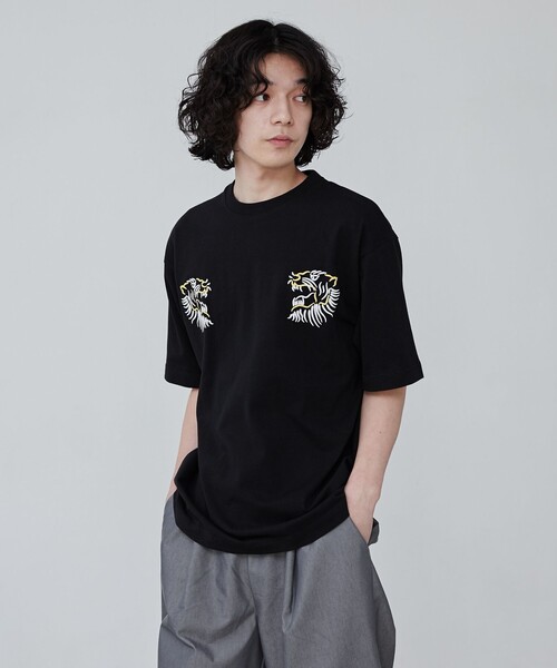 coen(コーエン)の「刺繍ハッポウプリントTシャツ(Tシャツ/カットソー・メンズ・ブラック/ネイビー/その他1/その他2・M/L/XL)」の5枚目の写真