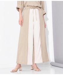 Settimissimo | リネンタッチリブ切替ワイドパンツ(その他パンツ)