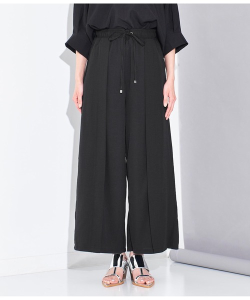 Settimissimo（セッティミッシモ）の「リネンタッチリブ切替ワイドパンツ（その他パンツ・レディース・ブラック/ベージュ・FREE）」の14枚目の写真