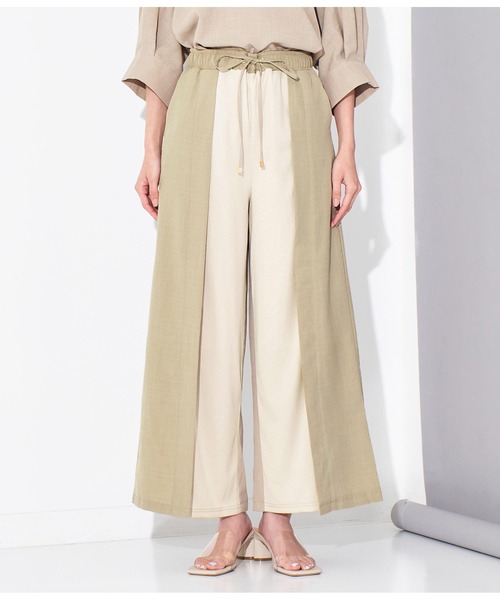 Settimissimo（セッティミッシモ）の「リネンタッチリブ切替ワイドパンツ（その他パンツ・レディース・ブラック/ベージュ・FREE）」の15枚目の写真