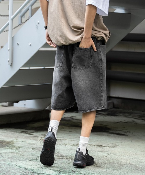 WEGO（ウィゴー）の「WEGO/デニムバギーショーツ（デニムパンツ・メンズ・コバルトブルー/ブラック/グレー・LARGE/MEDIUM）」の21枚目の写真