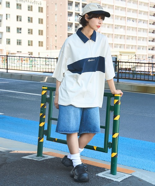 WEGO（ウィゴー）の「WEGO/デニムバギーショーツ（デニムパンツ・メンズ・コバルトブルー/ブラック/グレー・LARGE/MEDIUM）」の6枚目の写真