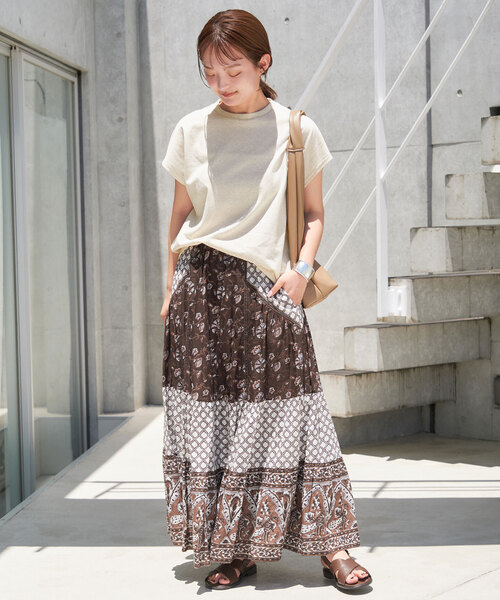 SLOBE IENA（スローブイエナ）の「DANTON/ダントン DOLMAN SLEEVE TEE DT-C0202（Tシャツ/カットソー・レディース・アイボリー/スカイブルー・FREE）」の3枚目の写真