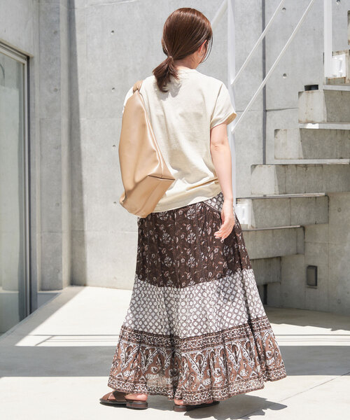 SLOBE IENA（スローブイエナ）の「DANTON/ダントン DOLMAN SLEEVE TEE DT-C0202（Tシャツ/カットソー・レディース・アイボリー/スカイブルー・FREE）」の5枚目の写真
