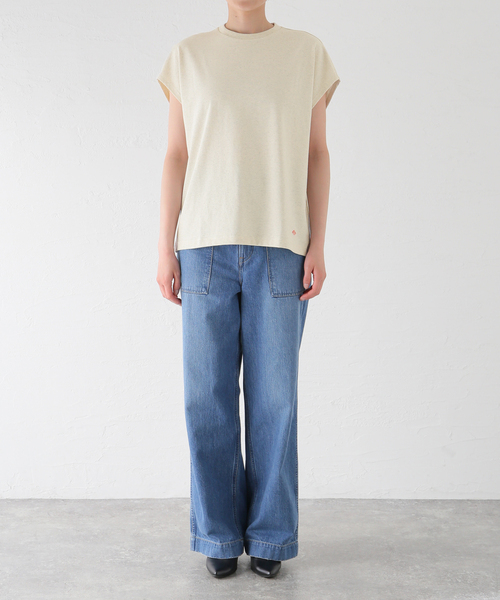 SLOBE IENA（スローブイエナ）の「DANTON/ダントン DOLMAN SLEEVE TEE DT-C0202（Tシャツ/カットソー・レディース・アイボリー/スカイブルー・FREE）」の8枚目の写真