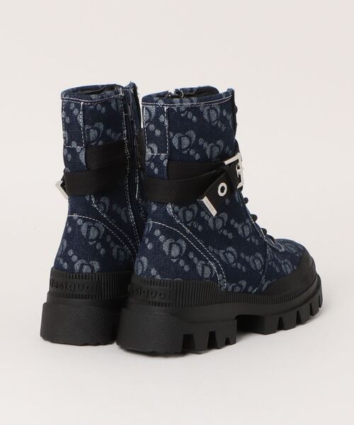 Desigual（デシグアル）の「TRACKMONOGRAM モノグラムデニム ブーツ（ブーツ・レディース・ブルー・37/36/38/39/40/41）」の2枚目の写真