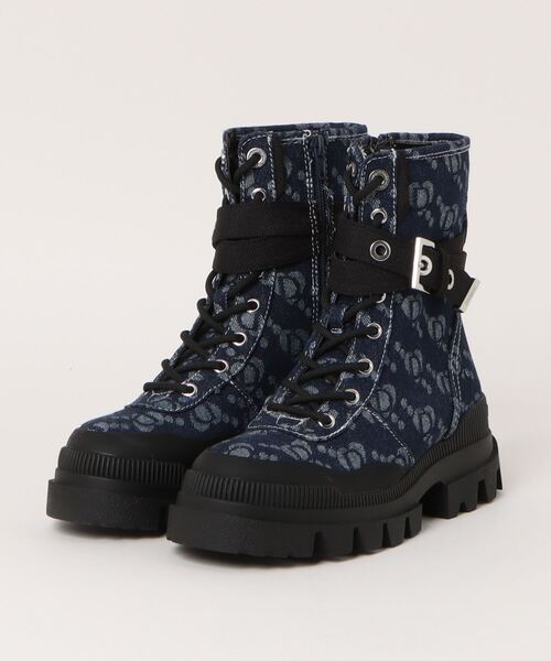 Desigual デシグアル】サイドゴアトラックアンクルブーツ セール】TRACKMONOGRAM デニム（ブーツ）｜Desigual（デシグアル