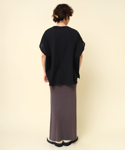 RNA-N(アールエヌエーエヌ)の「M2272 フレンチスリーブデザインプルオーバー(Tシャツ/カットソー・レディース・オフホワイト/ダークブラウン/ブラック・MEDIUM)」の12枚目の写真