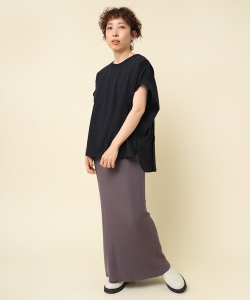 RNA-N(アールエヌエーエヌ)の「M2272 フレンチスリーブデザインプルオーバー(Tシャツ/カットソー・レディース・オフホワイト/ダークブラウン/ブラック・MEDIUM)」の10枚目の写真