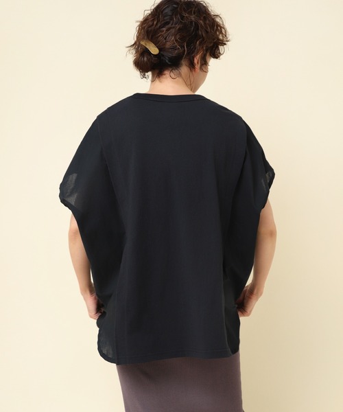 RNA-N(アールエヌエーエヌ)の「M2272 フレンチスリーブデザインプルオーバー(Tシャツ/カットソー・レディース・オフホワイト/ダークブラウン/ブラック・MEDIUM)」の9枚目の写真