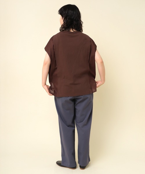 RNA-N(アールエヌエーエヌ)の「M2272 フレンチスリーブデザインプルオーバー(Tシャツ/カットソー・レディース・オフホワイト/ダークブラウン/ブラック・MEDIUM)」の18枚目の写真