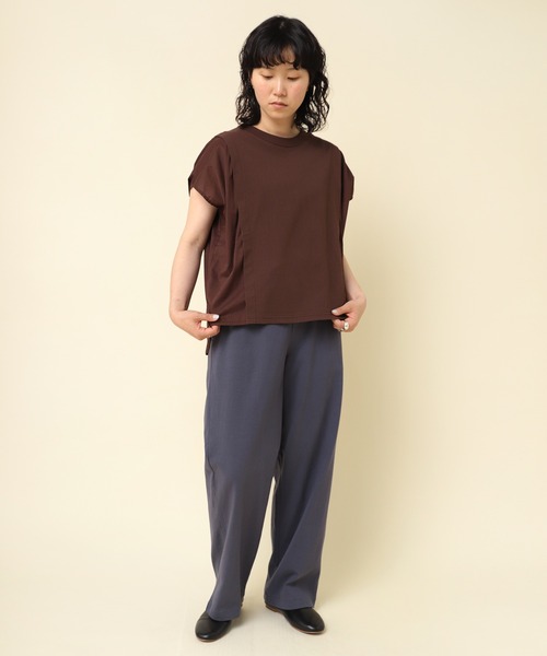 RNA-N(アールエヌエーエヌ)の「M2272 フレンチスリーブデザインプルオーバー(Tシャツ/カットソー・レディース・オフホワイト/ダークブラウン/ブラック・MEDIUM)」の16枚目の写真