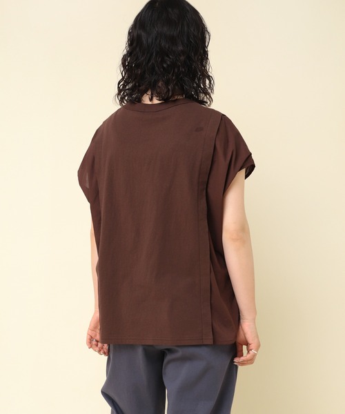 RNA-N(アールエヌエーエヌ)の「M2272 フレンチスリーブデザインプルオーバー(Tシャツ/カットソー・レディース・オフホワイト/ダークブラウン/ブラック・MEDIUM)」の15枚目の写真