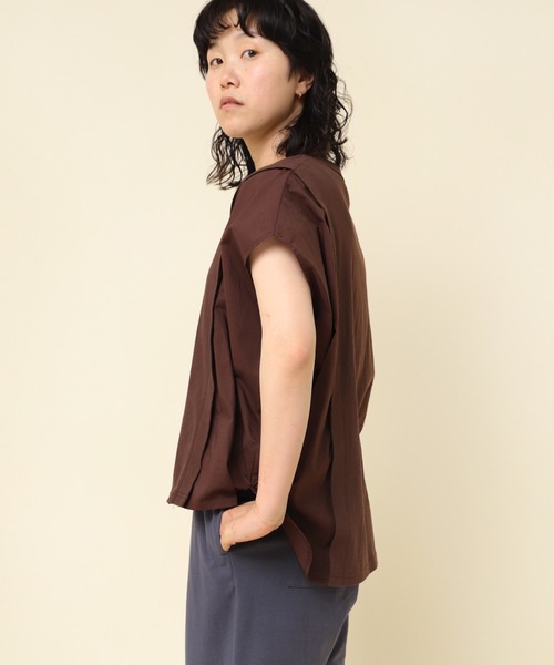 RNA-N(アールエヌエーエヌ)の「M2272 フレンチスリーブデザインプルオーバー(Tシャツ/カットソー・レディース・オフホワイト/ダークブラウン/ブラック・MEDIUM)」の14枚目の写真