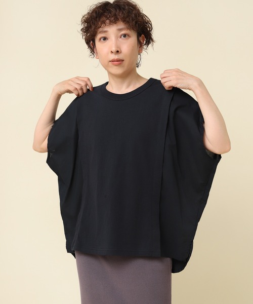 RNA-N(アールエヌエーエヌ)の「M2272 フレンチスリーブデザインプルオーバー(Tシャツ/カットソー・レディース・オフホワイト/ダークブラウン/ブラック・MEDIUM)」の7枚目の写真