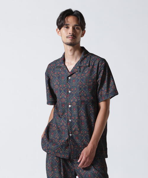 BEAVER(ビーバー)の「BAEXFATE/べクスフェイト アイスクールサテン開襟半袖シャツ(シャツ/ブラウス・メンズ・その他24/ホワイト/ブラック・L/M)」の4枚目の写真