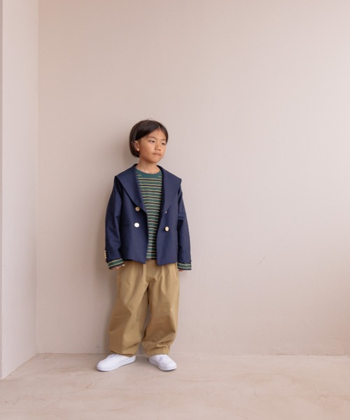 LOWRYS FARM（ローリーズファーム）の「マルチボーダーロングスリーブ　 134387（Tシャツ/カットソー・キッズ・ネイビー/グリーン/バーガンディー・110cm/120cm/130cm/140cm/150cm）」の13枚目の写真