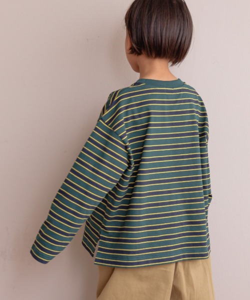 LOWRYS FARM（ローリーズファーム）の「マルチボーダーロングスリーブ　 134387（Tシャツ/カットソー・キッズ・ネイビー/グリーン/バーガンディー・110cm/120cm/130cm/140cm/150cm）」の17枚目の写真