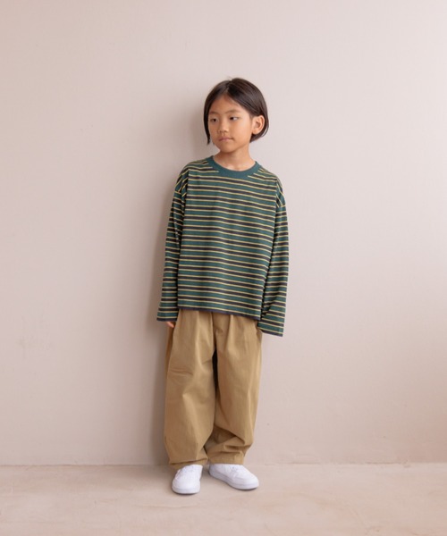 LOWRYS FARM（ローリーズファーム）の「マルチボーダーロングスリーブ　 134387（Tシャツ/カットソー・キッズ・ネイビー/グリーン/バーガンディー・110cm/120cm/130cm/140cm/150cm）」の14枚目の写真