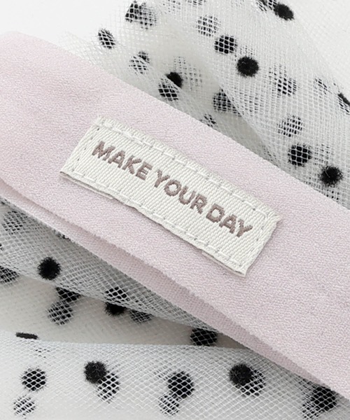 MAKE YOUR DAY（メイクユアデイ）の「ドットチュールベビーヘアバンド（その他ベビー用品・キッズ・ピンク/ブラック/アイボリー・FREE）」の14枚目の写真