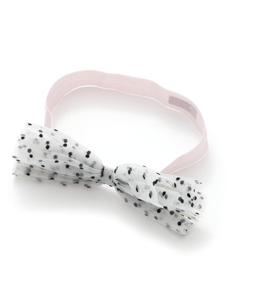 MAKE YOUR DAY（メイクユアデイ）の「ドットチュールベビーヘアバンド（その他ベビー用品・キッズ・ピンク/ブラック/アイボリー・FREE）」の16枚目の写真