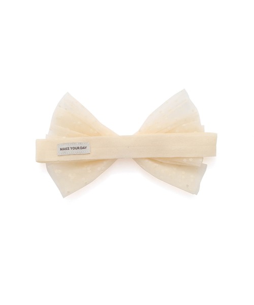 MAKE YOUR DAY（メイクユアデイ）の「ドットチュールベビーヘアバンド（その他ベビー用品・キッズ・ピンク/ブラック/アイボリー・FREE）」の12枚目の写真