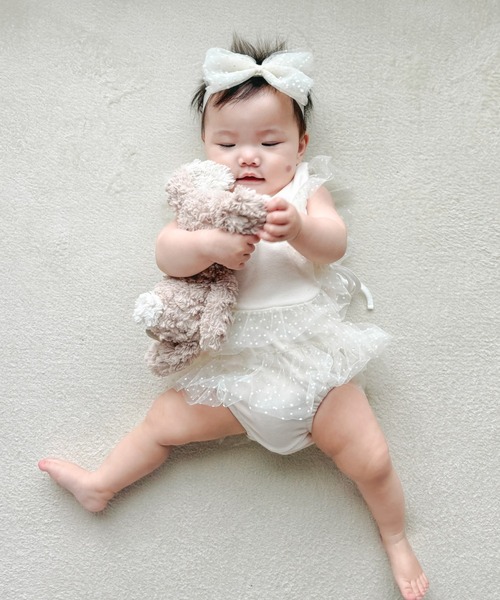 MAKE YOUR DAY（メイクユアデイ）の「ドットチュールベビーヘアバンド（その他ベビー用品・キッズ・ピンク/ブラック/アイボリー・FREE）」の19枚目の写真