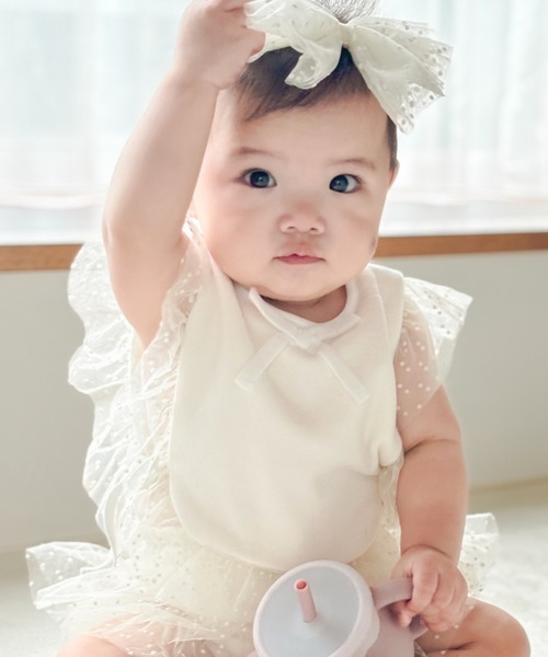 MAKE YOUR DAY（メイクユアデイ）の「ドットチュールベビーヘアバンド（その他ベビー用品・キッズ・ピンク/ブラック/アイボリー・FREE）」の18枚目の写真